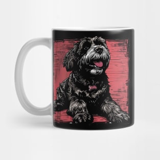 Retro Art Black Russian Terrier Dog Lover Mug